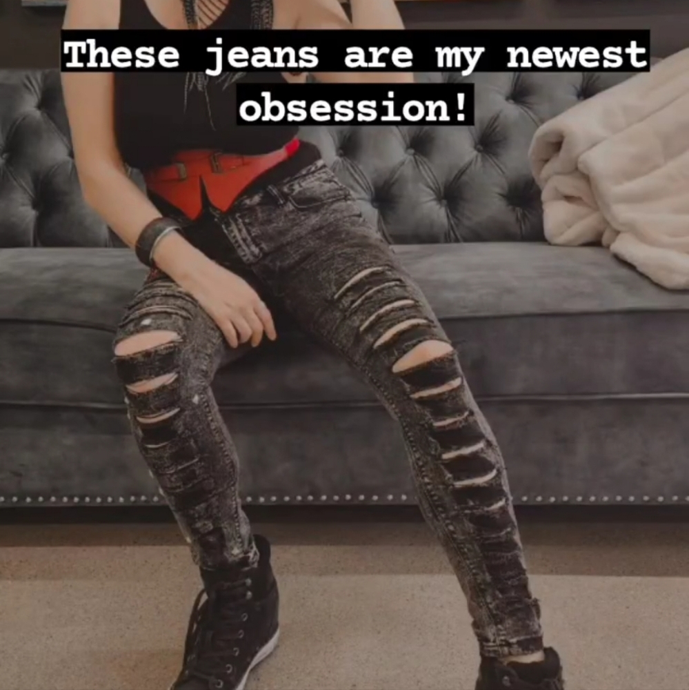 Distressed Punk Jeans - Picture 5 of 6